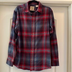 Red Head brand Flannel Shacket Over Shirt Womens M Plaid Western Hiking camping